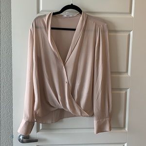 Pink chiffon dress work top